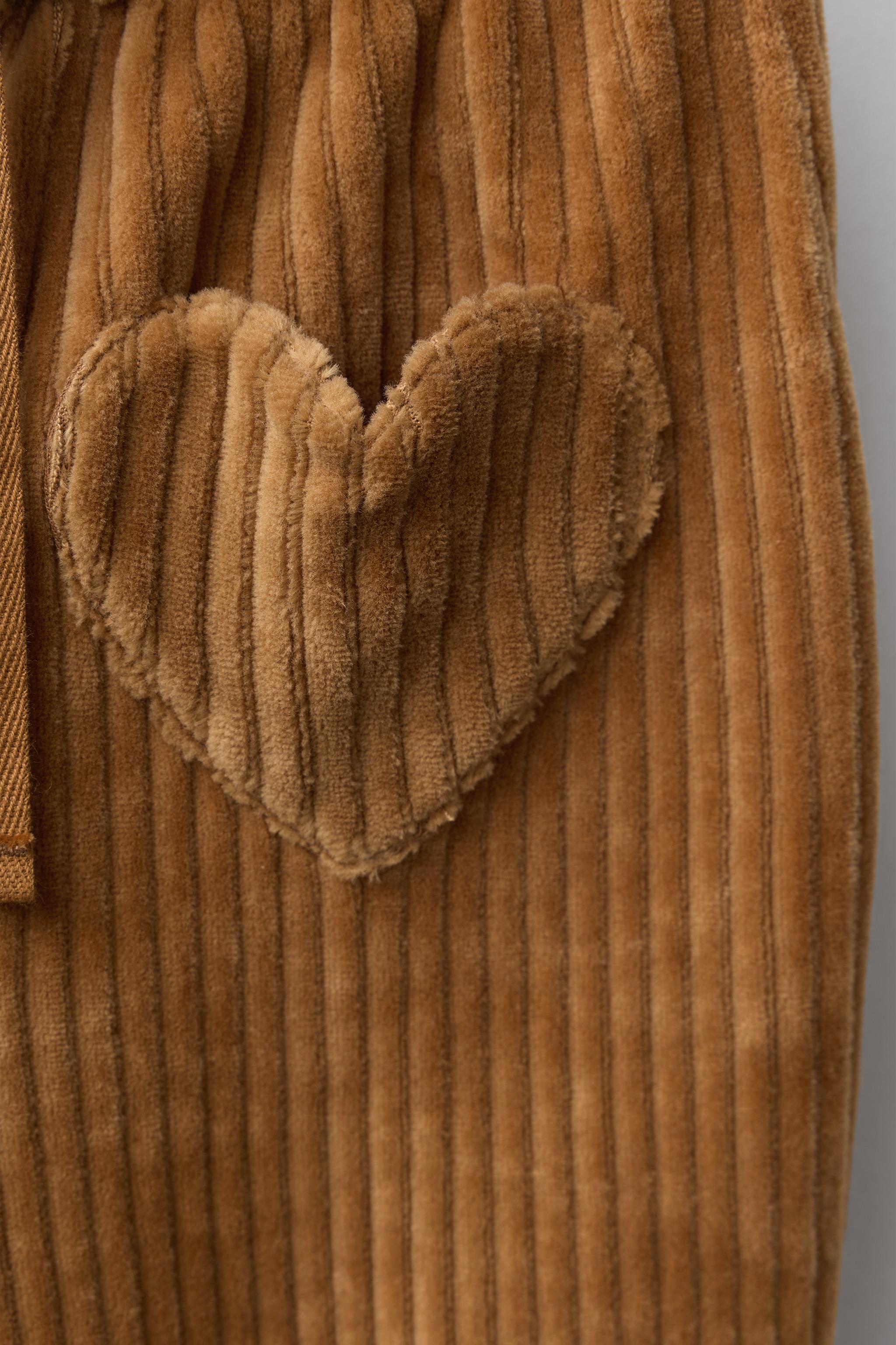 CORDUROY BAGGY PANTS WITH HEART POCKETS