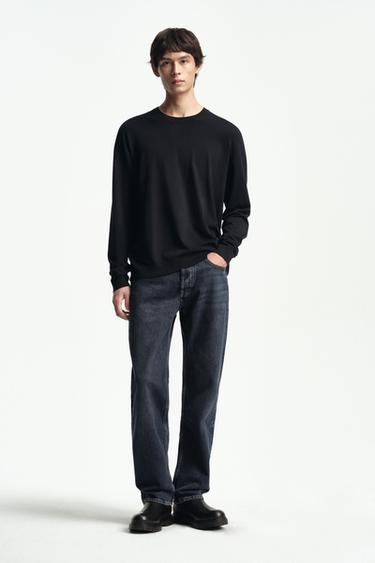 VISCOSE BLEND JUMPER - Navy blue by Zara
