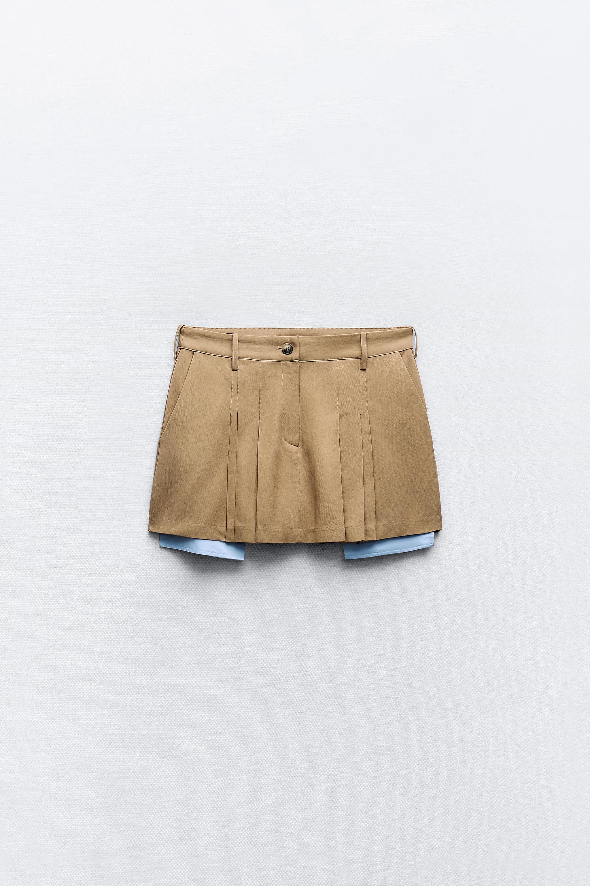 ドロップポケット ミニスカート - ミディアムキャメル | ZARA Japan 