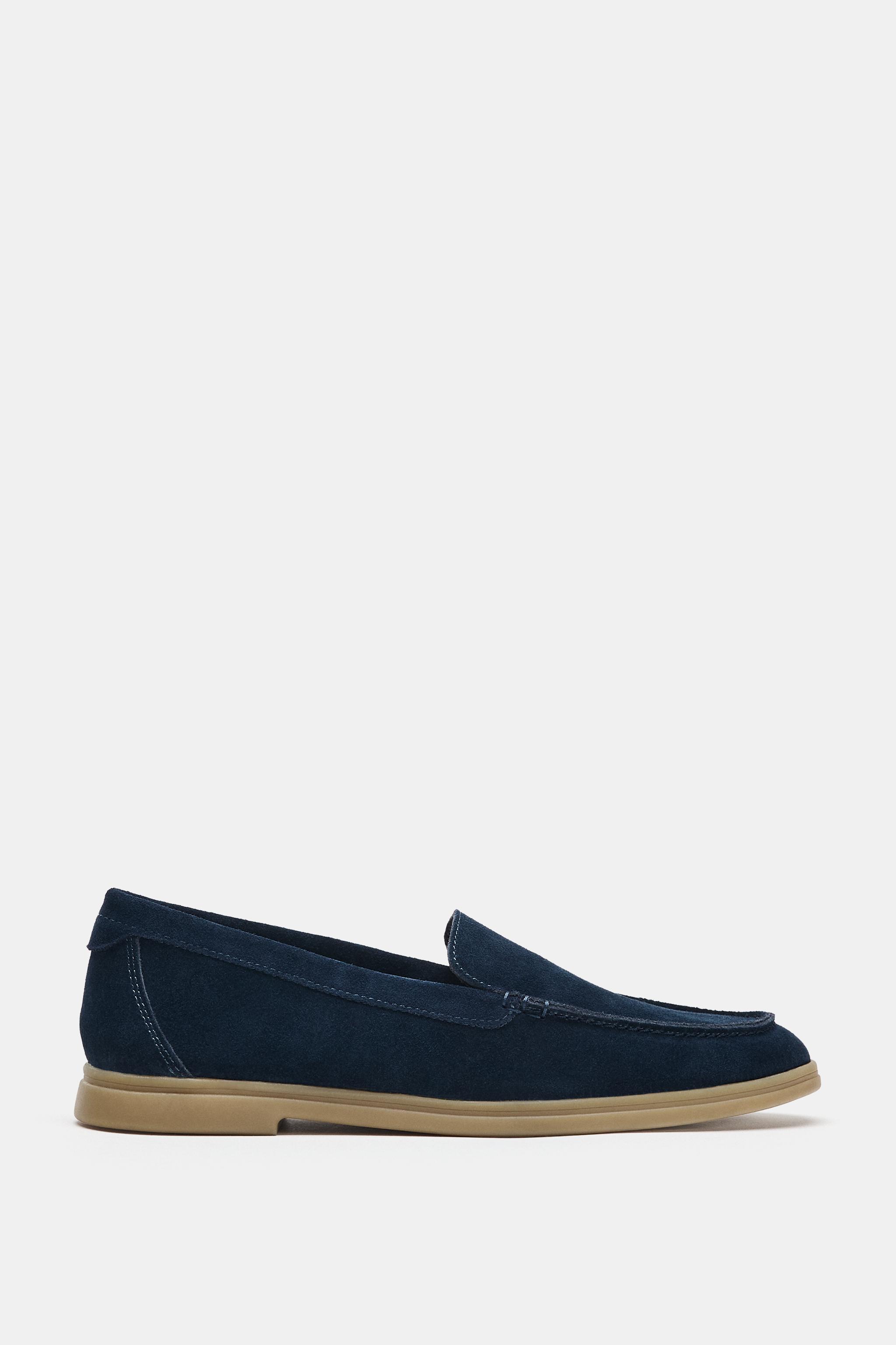 SPLIT SUEDE FLAT LOAFER