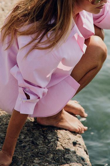 OXFORD SHIRT WITH COTTON - Pink / White by Zara - Image 3