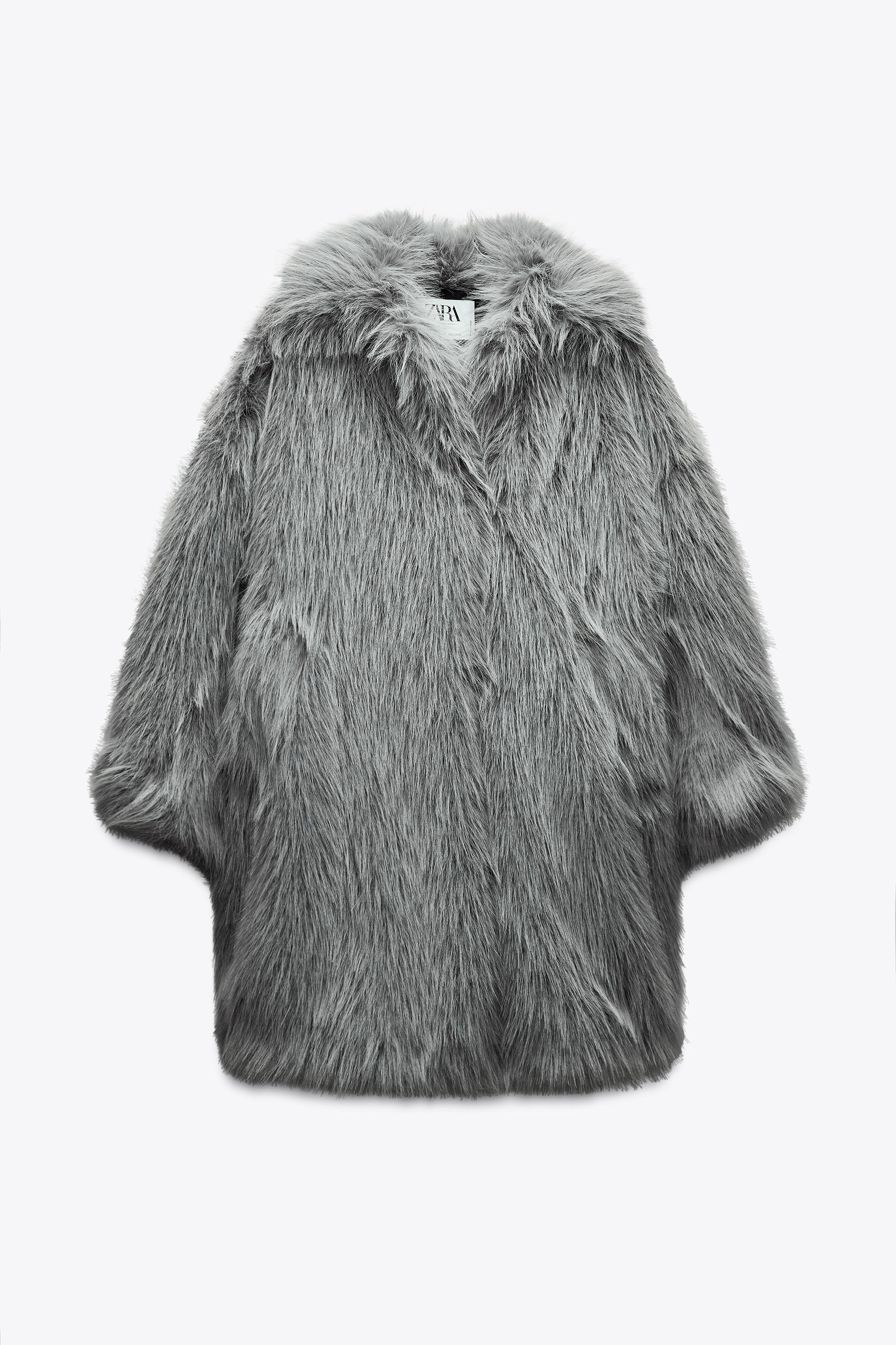 Soft Faux Fur Long Coat Beige | NA-KD