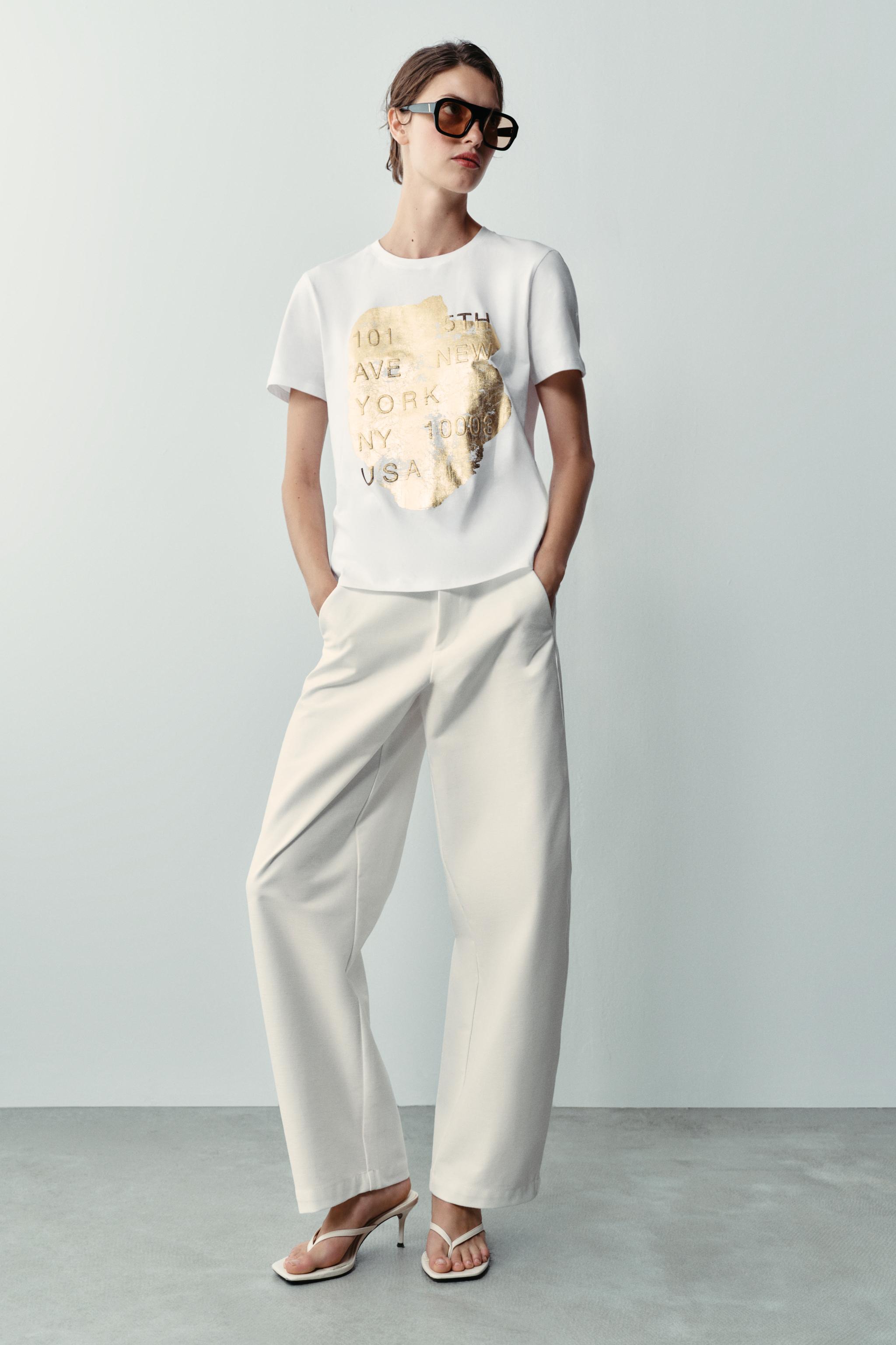SHORT SLEEVE METALLIC T-SHIRT