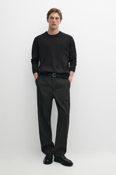 Zara 100% merino wool knit round neck sweater - 843 - Image 0