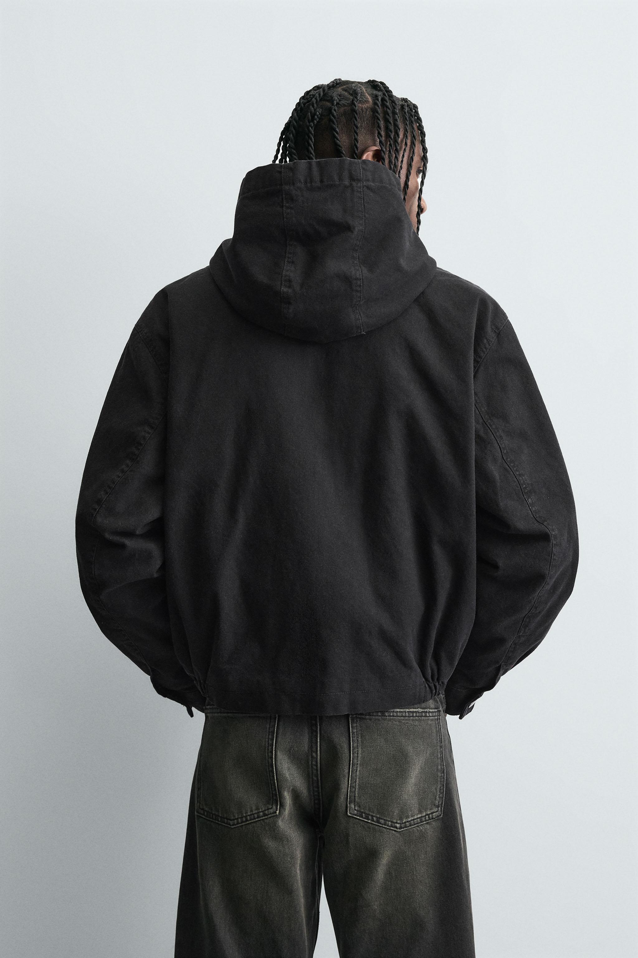 トップス F.C.R.B. PDK HOODED JACKET BLACK/L HOODED JACKET WITH FIREMAN CLASP - Black | ZARA United Kingdom