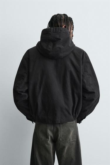 VESTE À CAPUCHE ET BRANDEBOURGS - Noir de Zara - Image 2