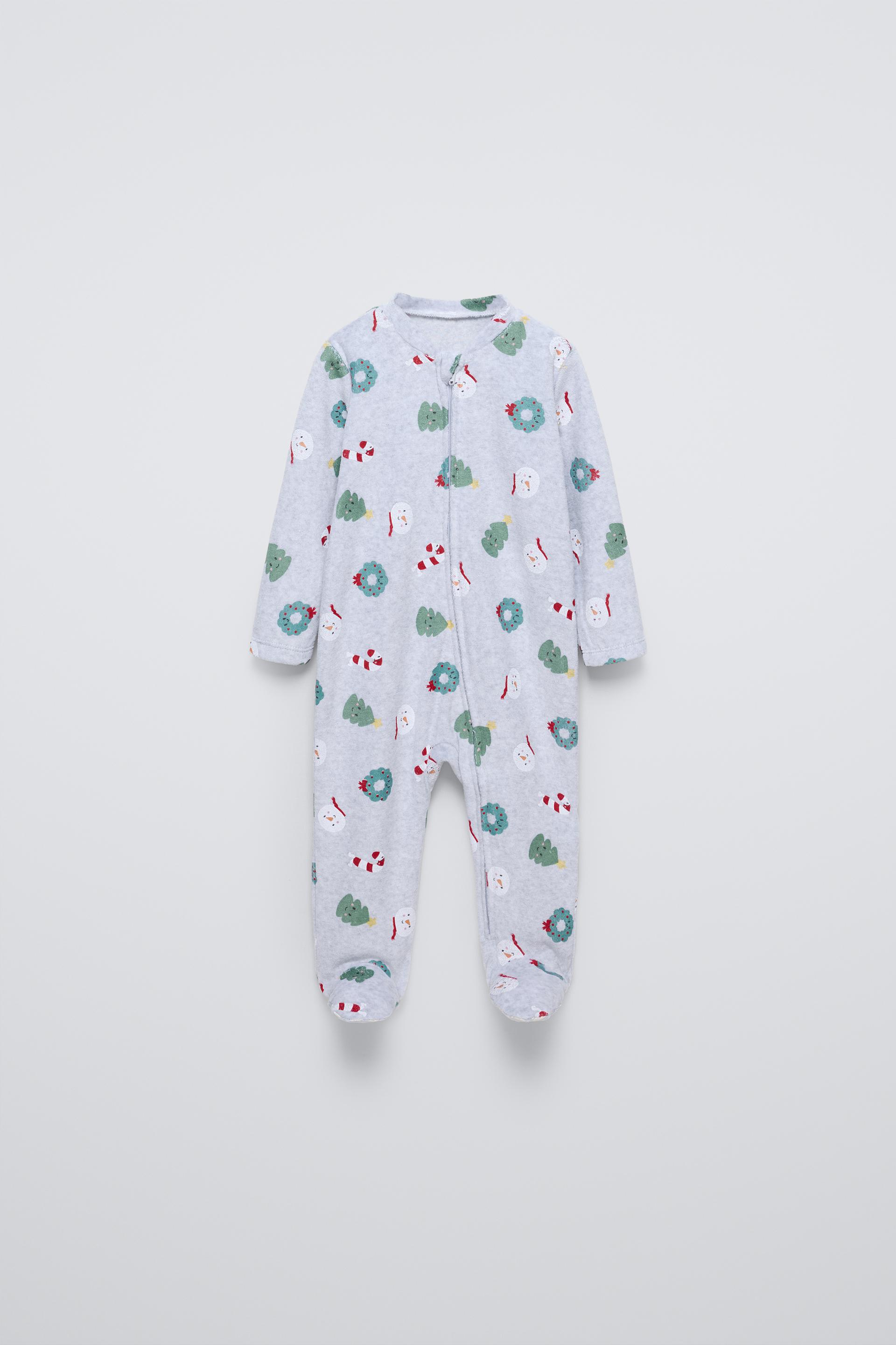 PRINTEDVELOURSLEEPSUIT