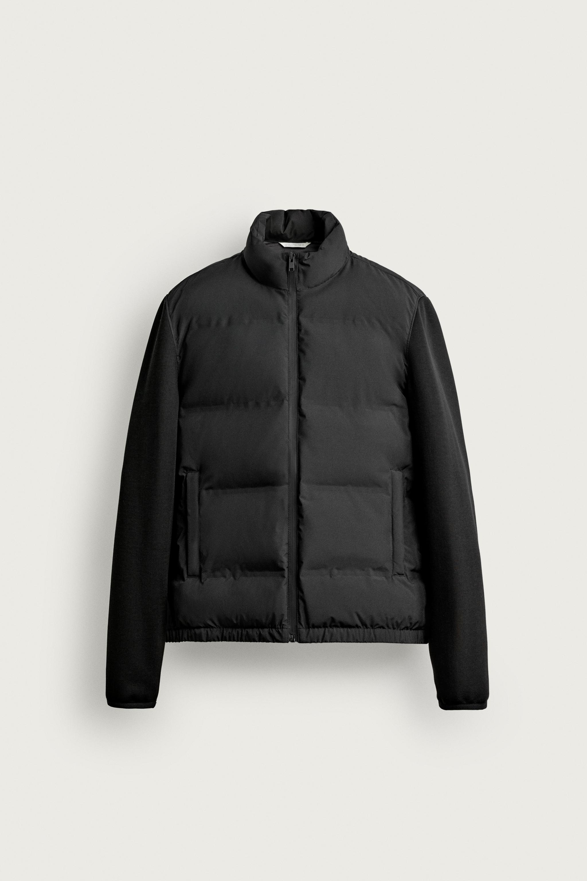 COMBINATION PUFFER JACKET — Black