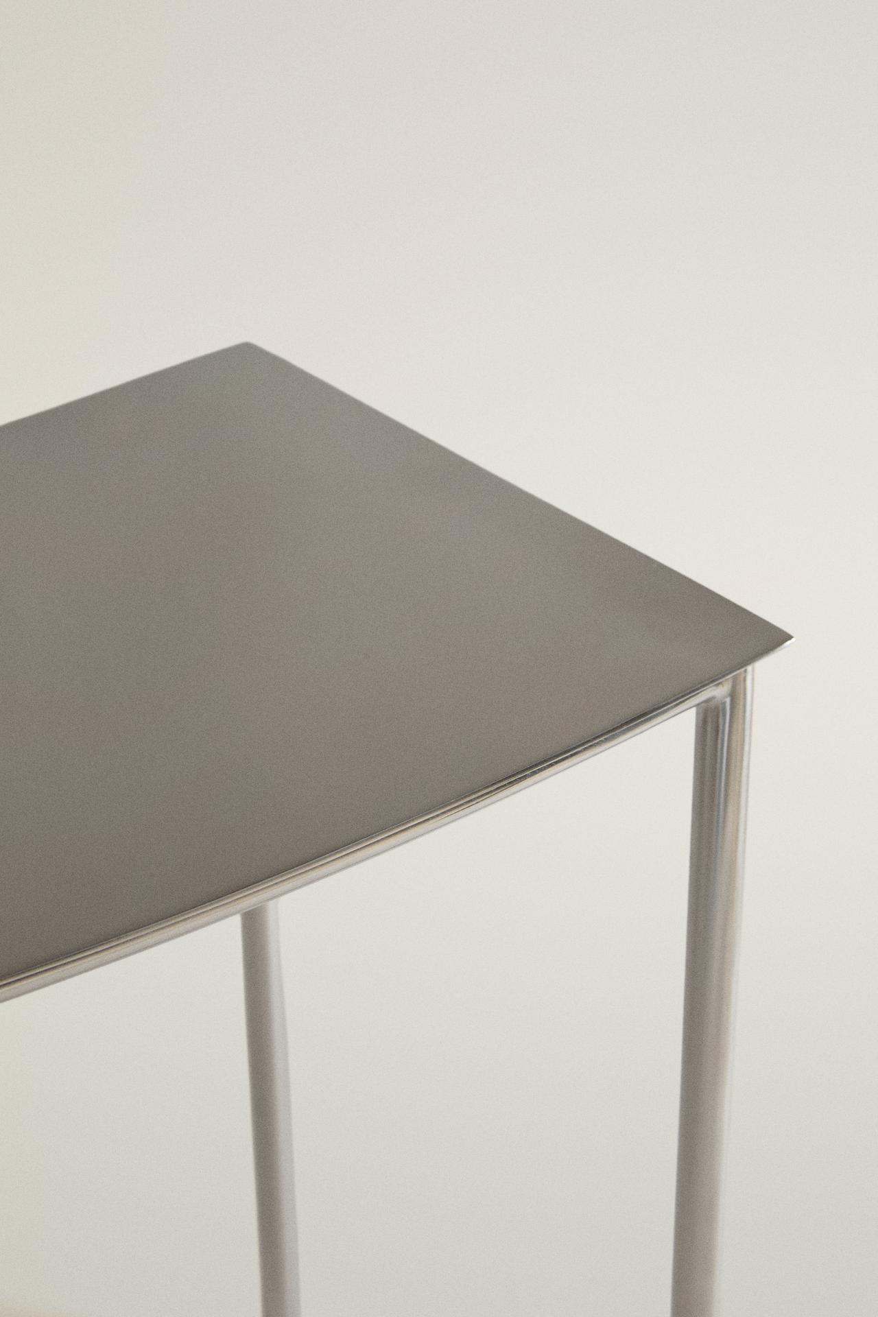 STAINLESS STEEL STOOL — Silver