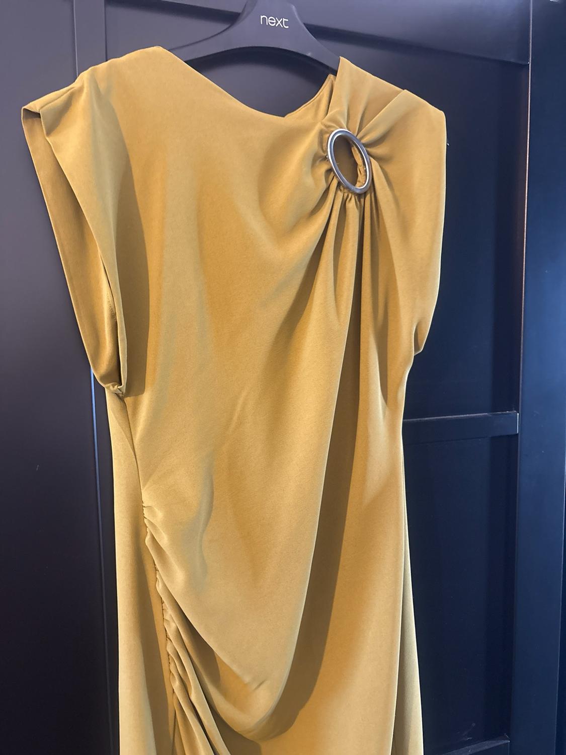 MIDI DRESS WITH GOLDEN APPLIQUÉ - Image 4