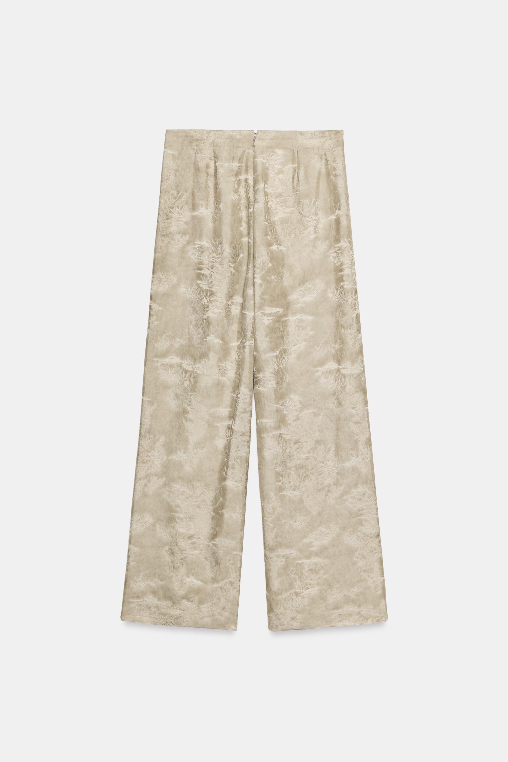 ZW COLLECTION JACQUARD WIDE LEG PANTS