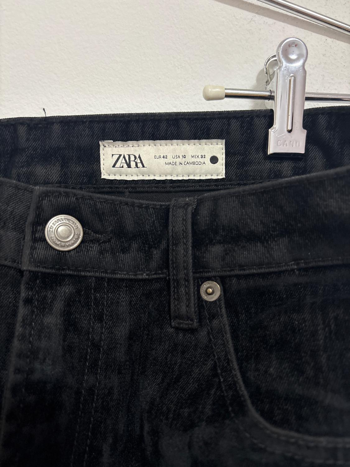 ZW COLLECTION CROPPED HIGH-WAIST BOOTCUT FLECKED JEANS - Image 3
