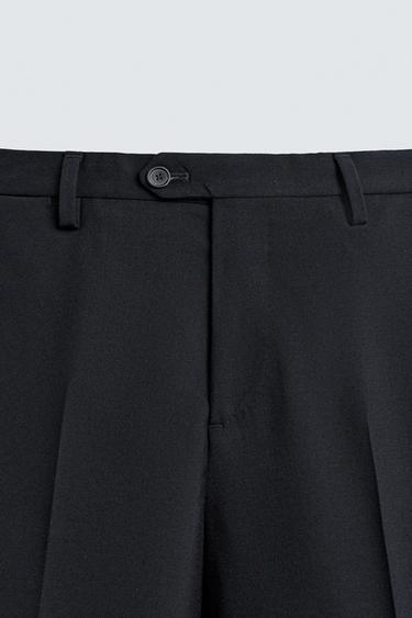 PANTALON DE COSTUME 100 % LAINE - Bleu marine de Zara - Image 6