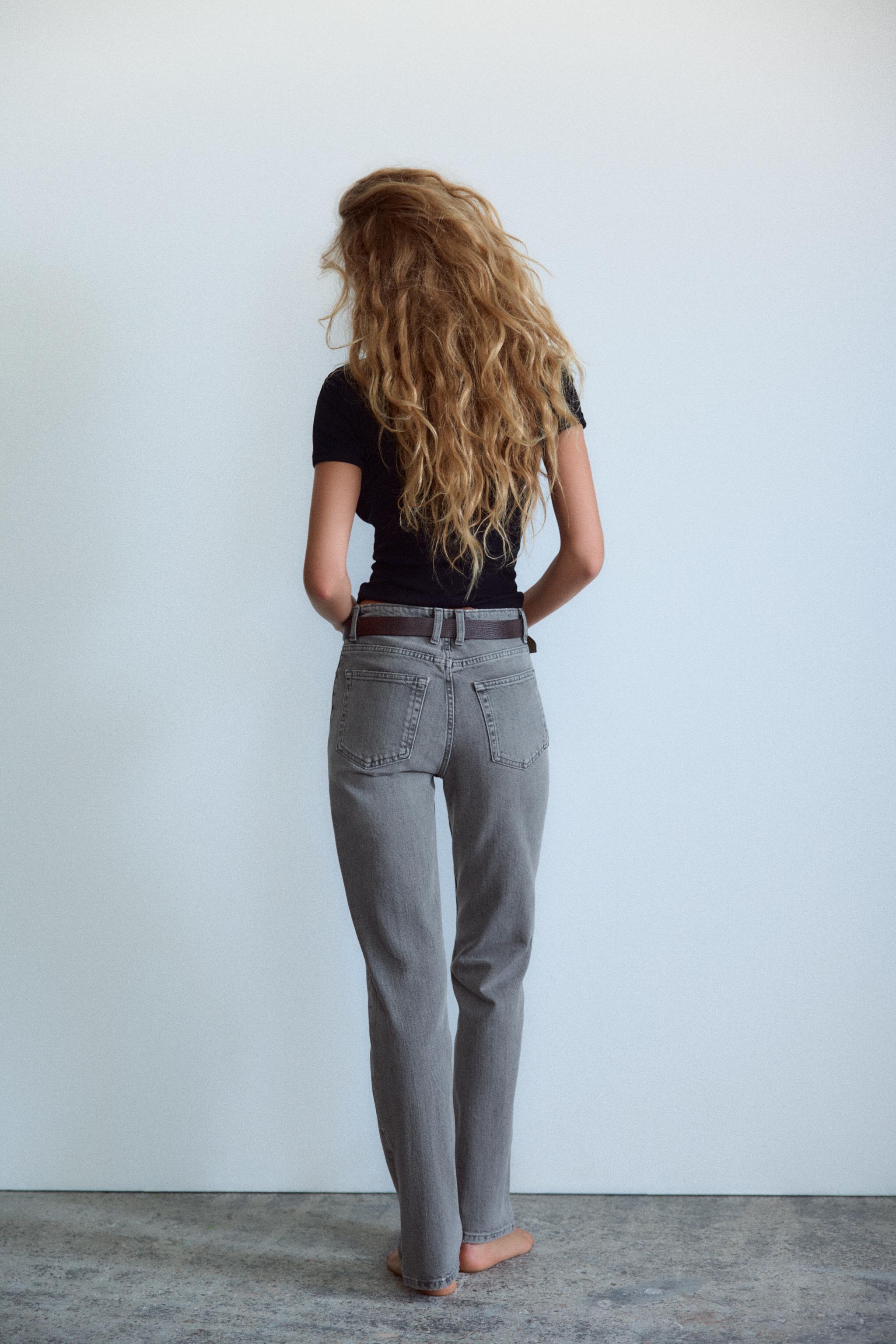 【ZARA】TRF ストレートハイウエストジーンズ 3607/057/405 TRF ストレートハイウエストジーンズ - ブルー | ZARA Japan / 日本