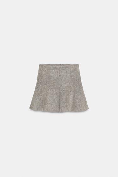 MINI JUPE EN MAILLE - Gris anthracite de Zara