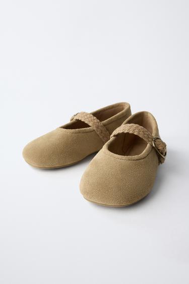 BALLERINES EN CUIR - Marron sable de Zara - Image 2