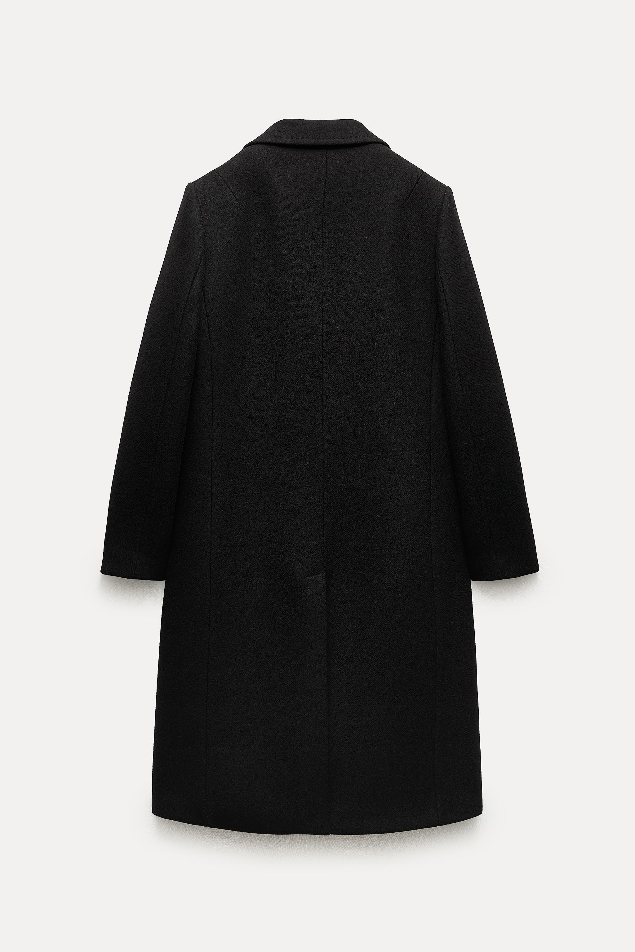 Zara masculine cheap coat black