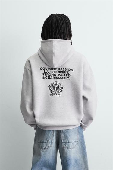 COMBINED SLOGAN SWEATSHIRT - Grey marl by Zara - Image 2