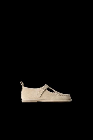 ZAPATO PIEL - Blanco Crudo de Zara - Imagen 0