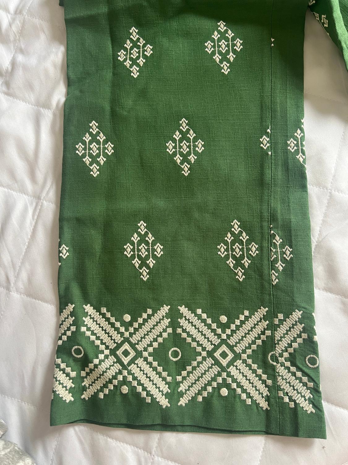 EMBROIDERED LINEN BLEND TROUSERS - Image 3