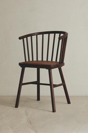 ASH AND RATTAN CHAIR - Brown by Zara