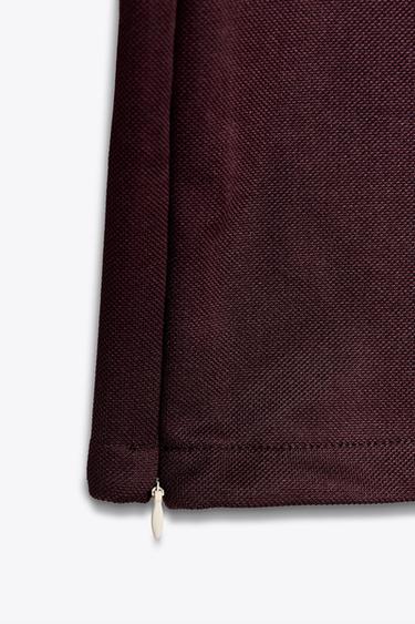 TROUSERS WITH ZIPS - Burgundy by Zara - Image 3