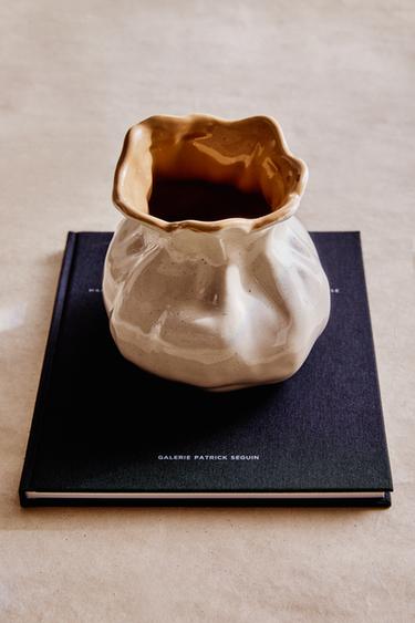 Zara ARTICHOKE CERAMIC VASE - Ocher