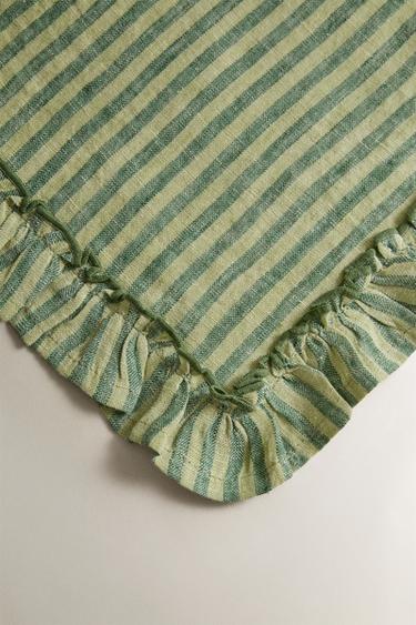 SET DE TABLE LIN VOLANT - Vert de Zara - Image 3
