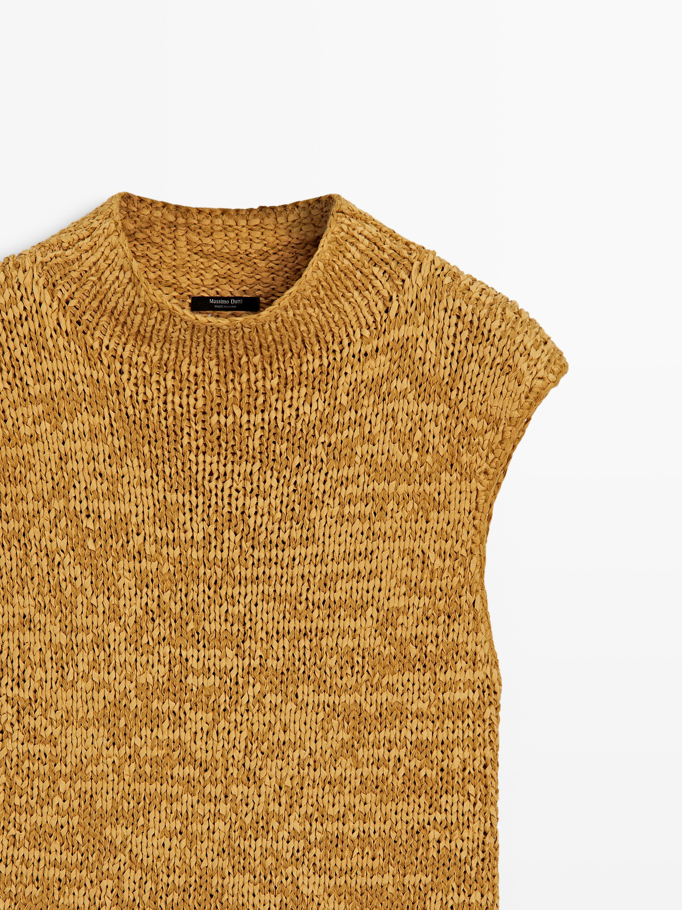 Cotton blend knit top