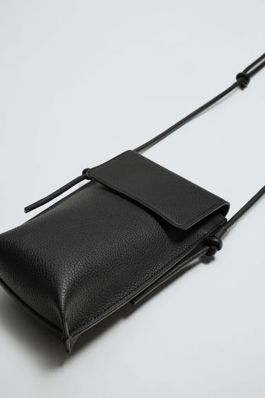 SAC BANDOULIÈRE EN CUIR - Noir de Zara - Image 5