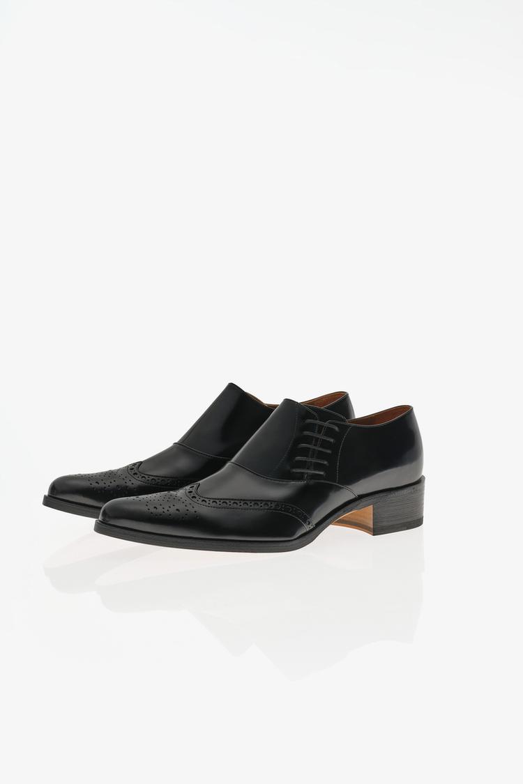 LIMITED EDITION LEATHER BROGUES — Black