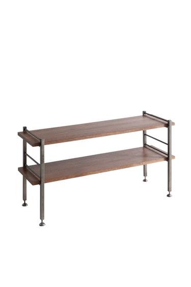 STEEL AND WOOD CONSOLE - Brown by Zara