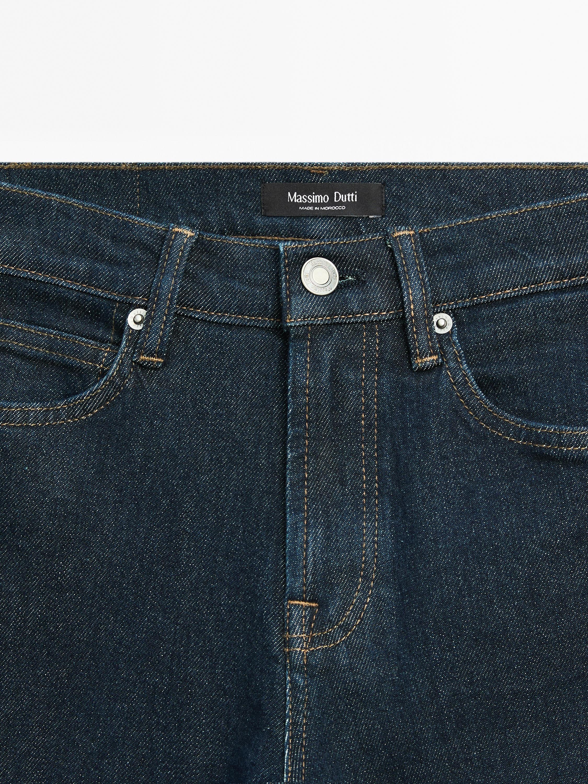 Mid-rise cropped slim fit jeans