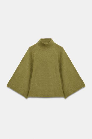 JERSEY PUNTO CUELLO SUBIDO - Oliva de Zara - Imagen 0