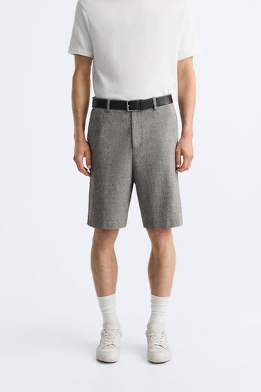 BERMUDA ESTRUCTURA - Gris claro de Zara
