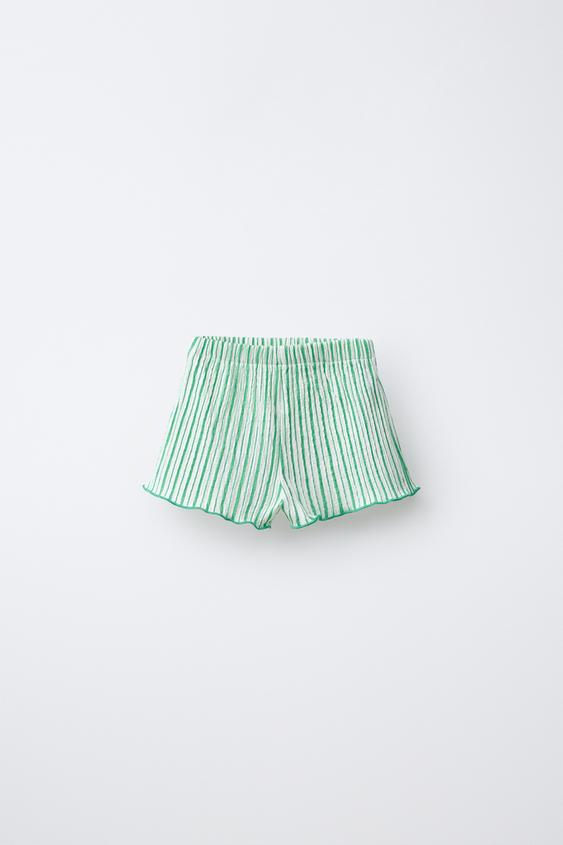 BERMUDA TEXTURA RAYAS - Verde de Zara - Imagen 0