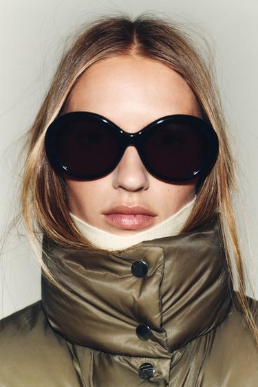 SHORT WATER-REPELLENT WINDPROOF PUFFER JACKET - Khaki by Zara