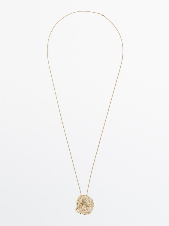 Necklace with abstract pendant