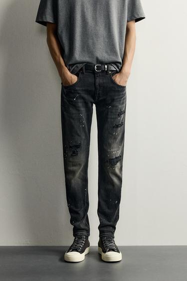 JEANS SKINNY FIT ME GRISJE - Karbon nga Zara