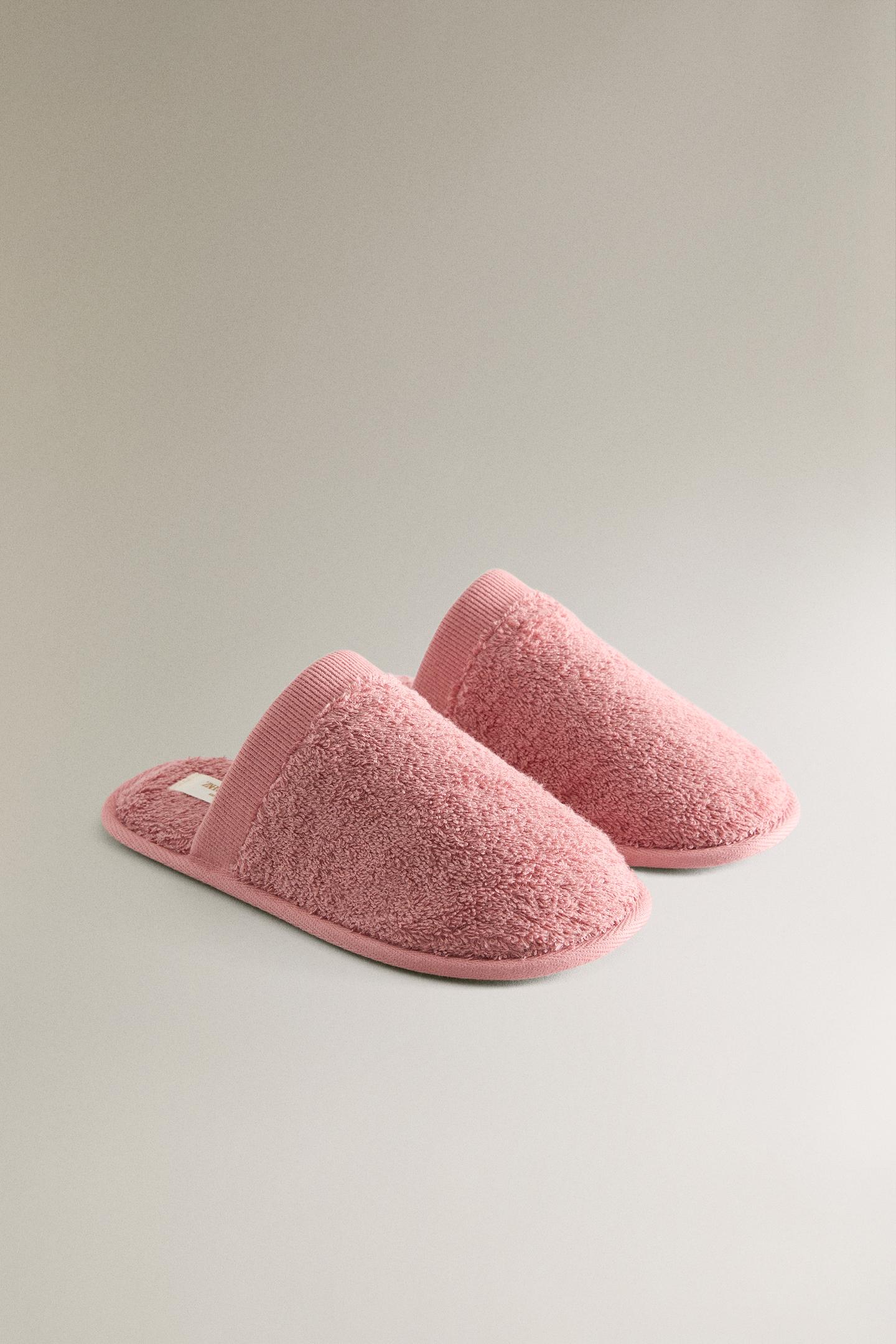 Детские сабо Zara Mule Towel Slippers, цвет: Розовый — фото 2
