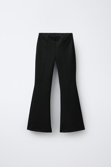 PANTALON ÉVASÉ UNI - Noir de Zara - Image 0