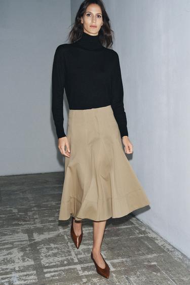 TRENCH COAT MIDI SKIRT ZW COLLECTION - light whisky by Zara - Image 4