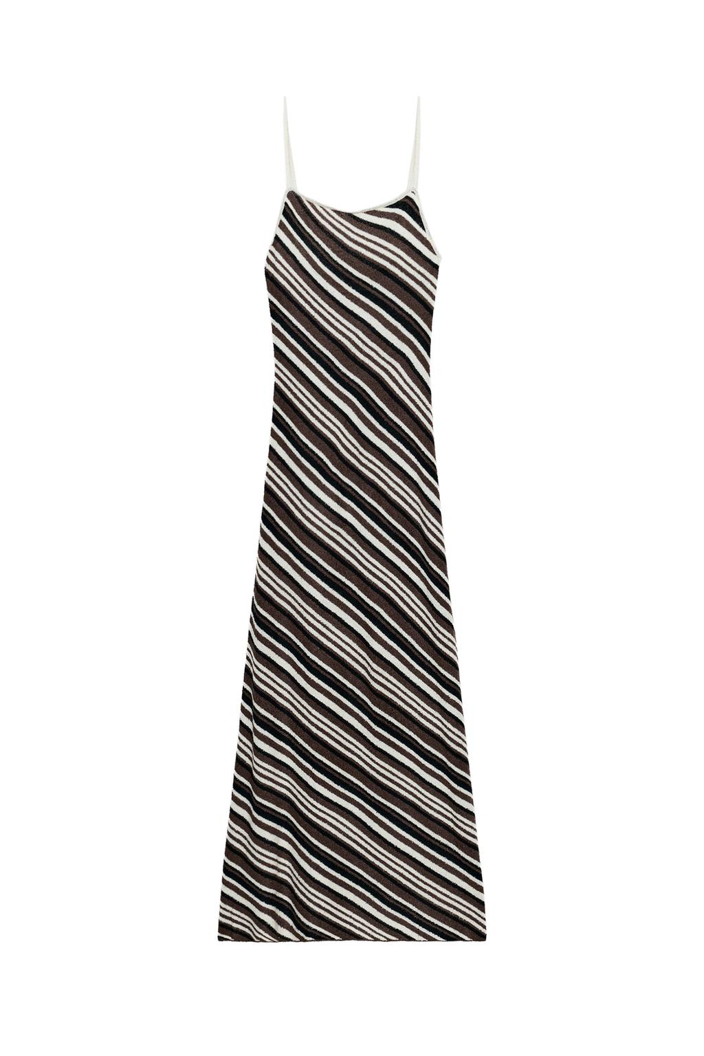 RUSTIC STRIPED MIDI DRESS - image 4