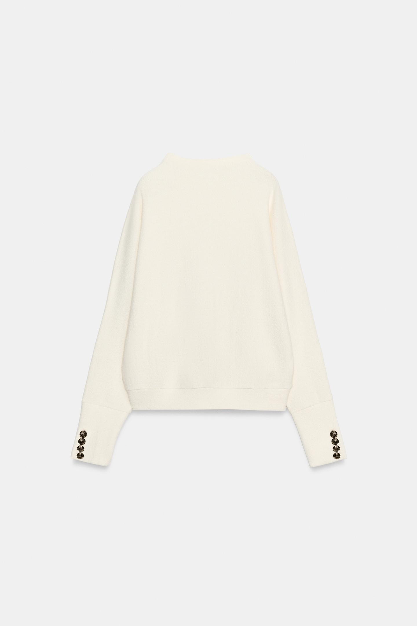 Женский топ Zara Soft, цвет: Экрю — фото 7