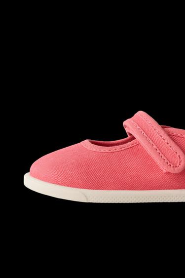 Zara BAREFOOT COTTON MARY JANES - Fuchsia