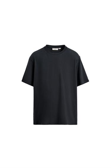 CAMISETA MEDIUM WEIGHT REGULAR FIT ORIGINS - Marino oscuro de Zara
