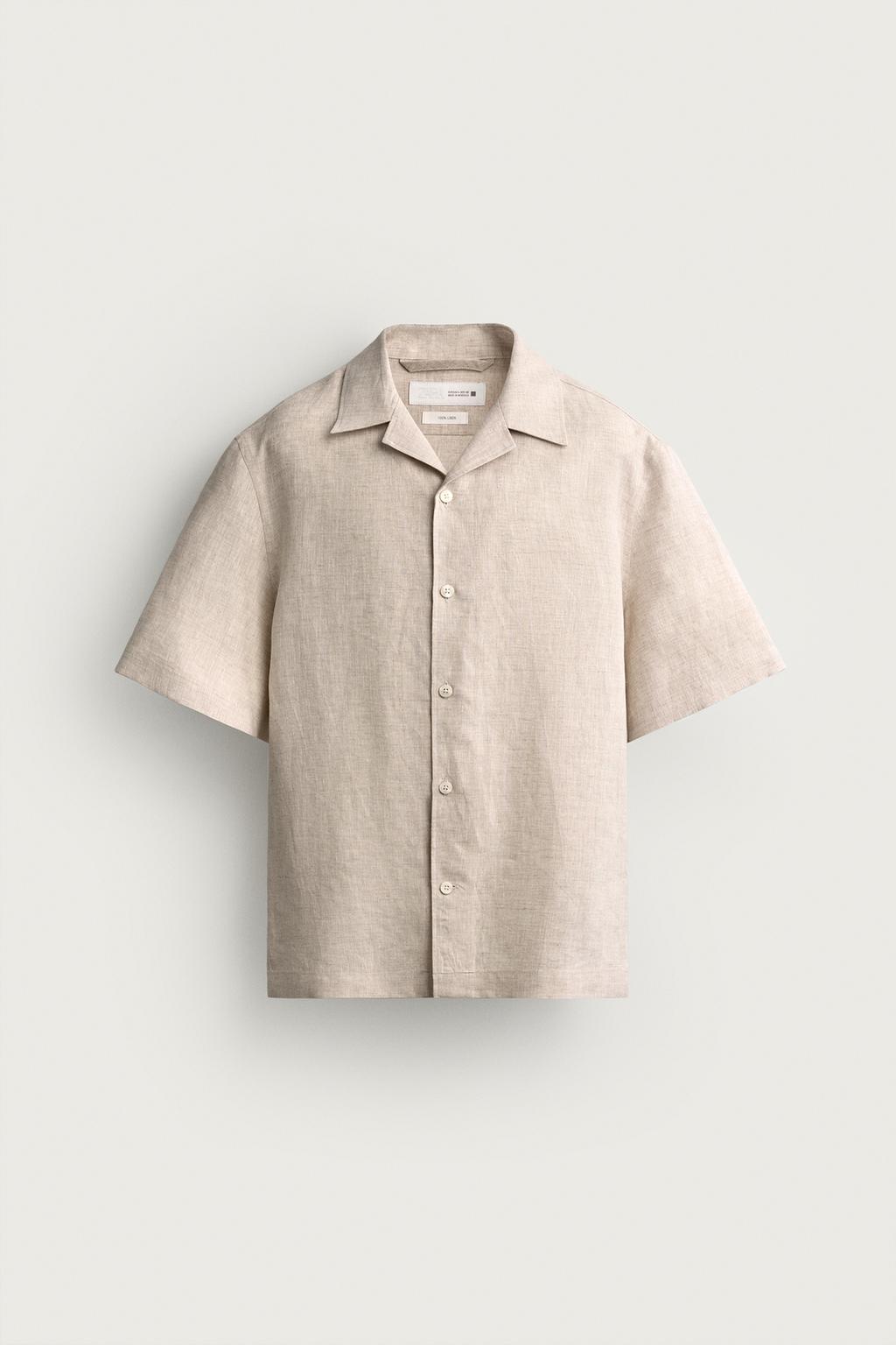 100% LINEN relaxed fit SHIRT