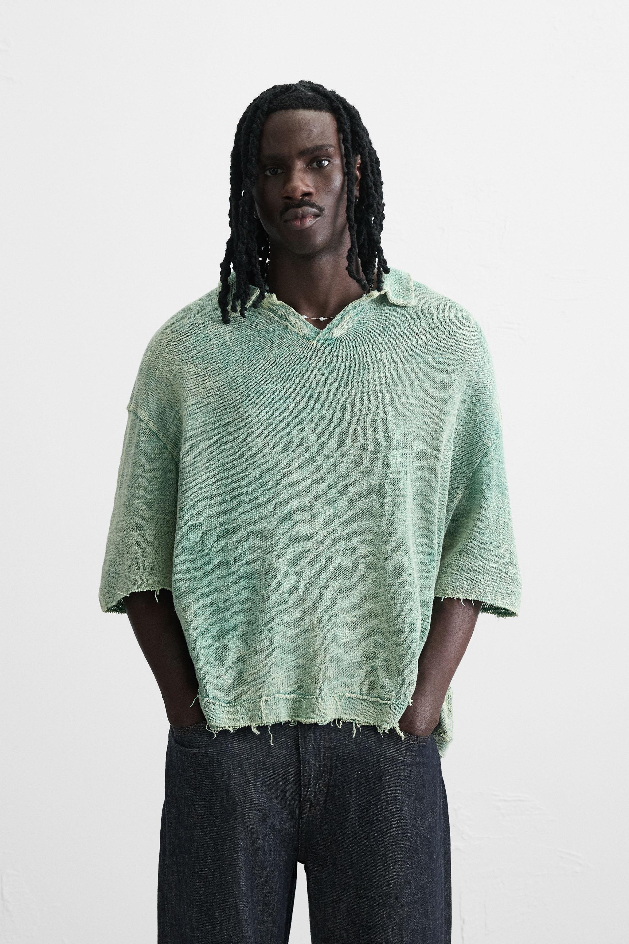 POLO EN MAILLE DÉLAVÉ