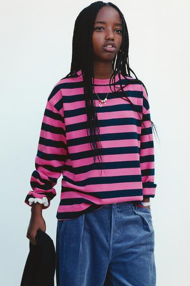 CAMISETA ESTAMPADO RAIAS HEAVY WEIGHT - Rosa de Zara
