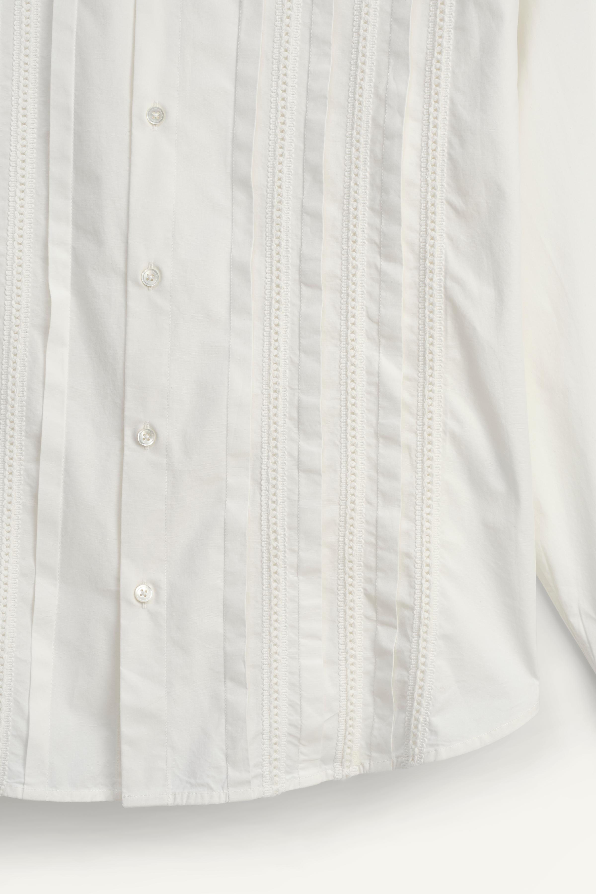 【ZARA】LIMITED EDITION ピンタックシャツ | 2688/900/250 PINTUCK SHIRT LIMITED EDITION - White | ZARA United States